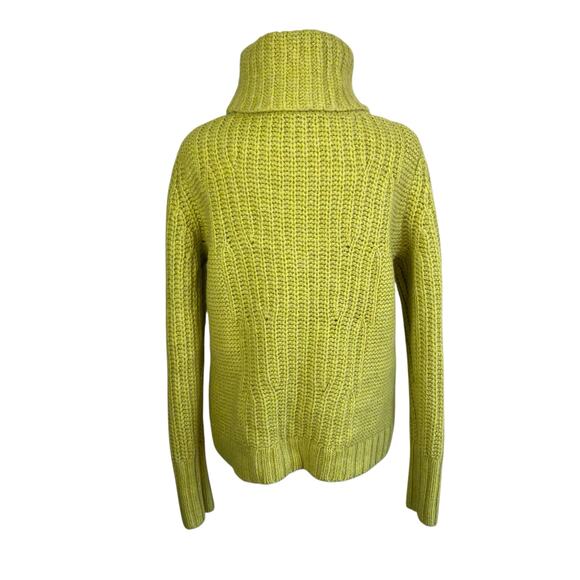 Banana Republic Sz M Wool Alpaca Blend Mixed Chunky Knit Turtleneck Sweater - Picture 6 of 16